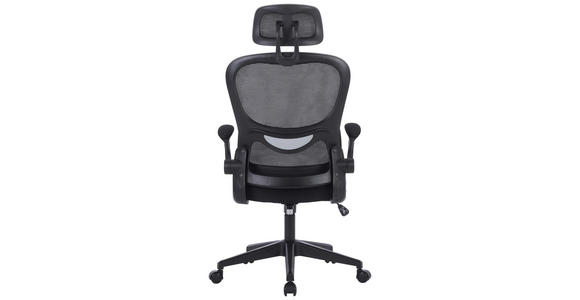 DREHSTUHL in Netzbespannung Schwarz - Schwarz, KONVENTIONELL, Kunststoff/Textil (63,5/116-126/66cm) - Carryhome