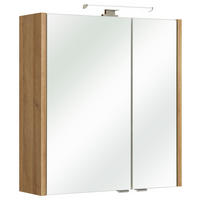 SPIEGELSCHRANK 62/70/20 cm  - Eichefarben, Basics, Glas/Holz (62/70/20cm) - Xora