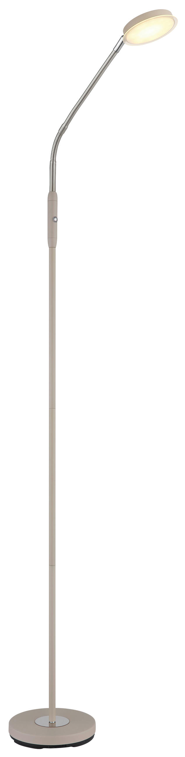 LED-STEHLEUCHTE Silvio 52/20/173 cm  - Sandfarben/Klar, Design, Kunststoff/Metall (52/20/173cm)