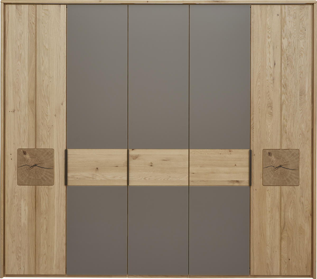 SCHLAFZIMMER Grau, Eichefarben  - Eichefarben/Grau, Design, Glas/Holz (180/200cm) - Valnatura