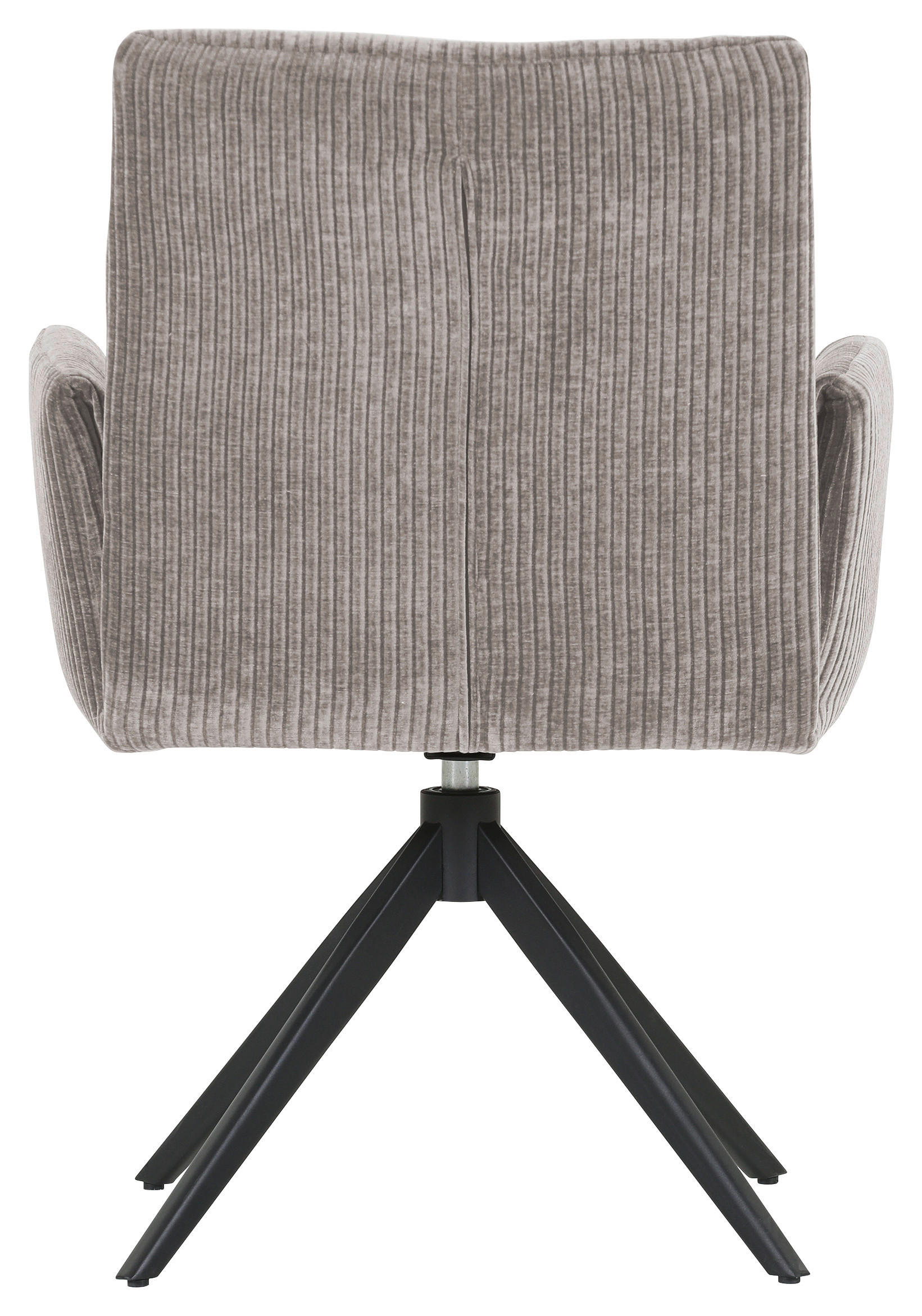 ARMLEHNSTUHL  in Cord  - Taupe/Schwarz, Design, Textil/Metall (65/90/60cm) - Novel