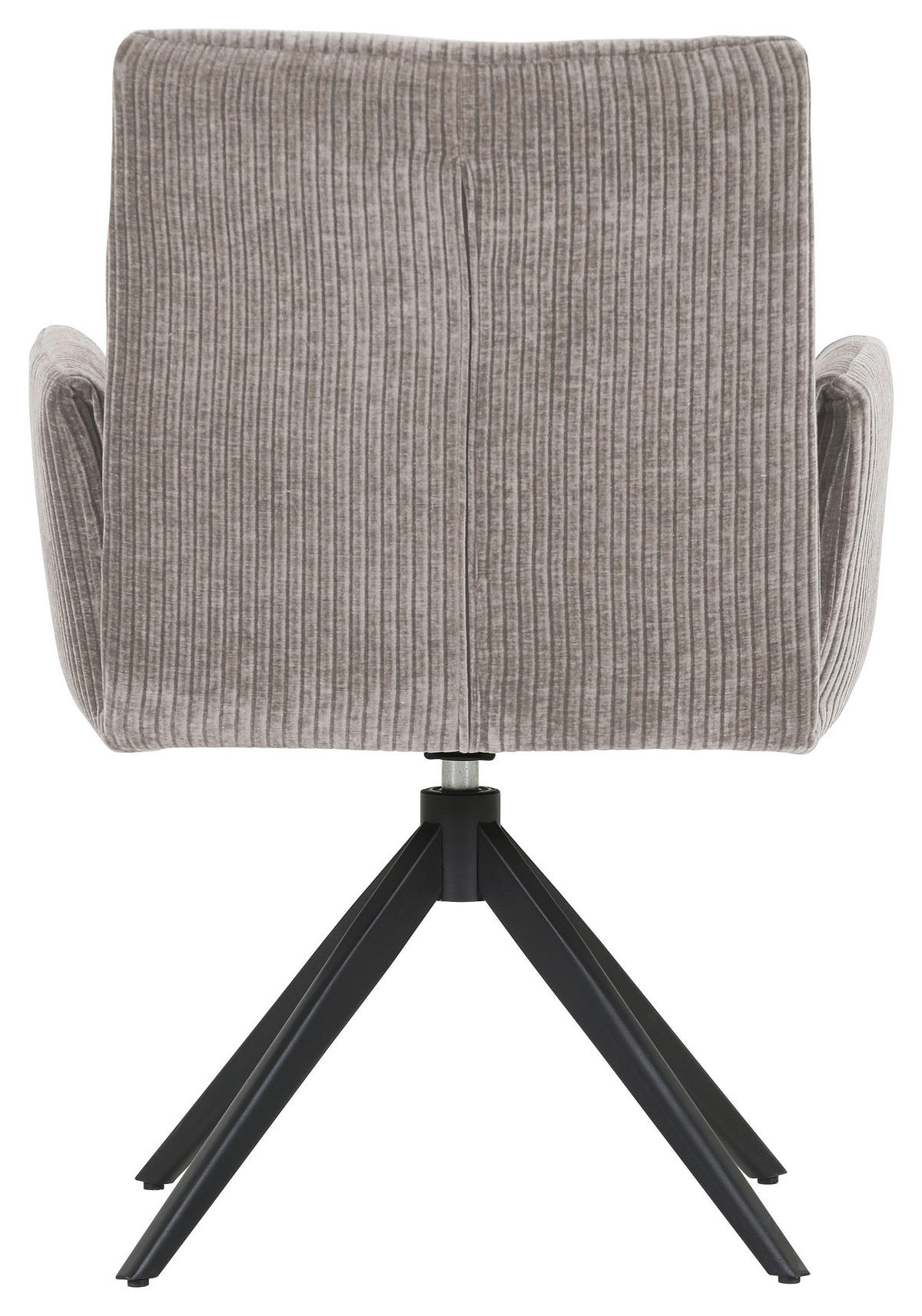 ARMLEHNSTUHL  in Cord  - Taupe/Schwarz, Design, Textil/Metall (65/90/60cm) - Novel