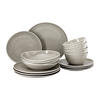 KOMBISERVICE Grau Junto 16-teilig 4 Personen  - Grau, Basics, Keramik (32/31,7/28,1cm) - Rosenthal