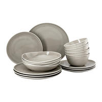 KOMBISERVICE Grau Junto 16-teilig 4 Personen  - Grau, Basics, Keramik (32/31,7/28,1cm) - Rosenthal