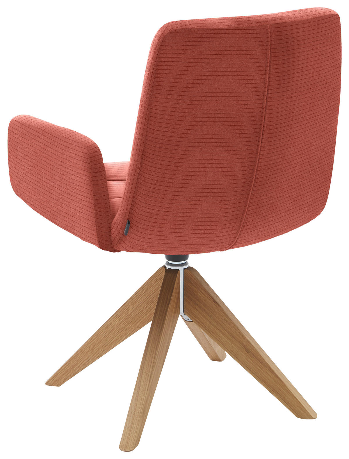 ARMLEHNSTUHL  in Cord  - Aprikose/Naturfarben, Design, Holz/Textil (61/88/66cm) - Dieter Knoll
