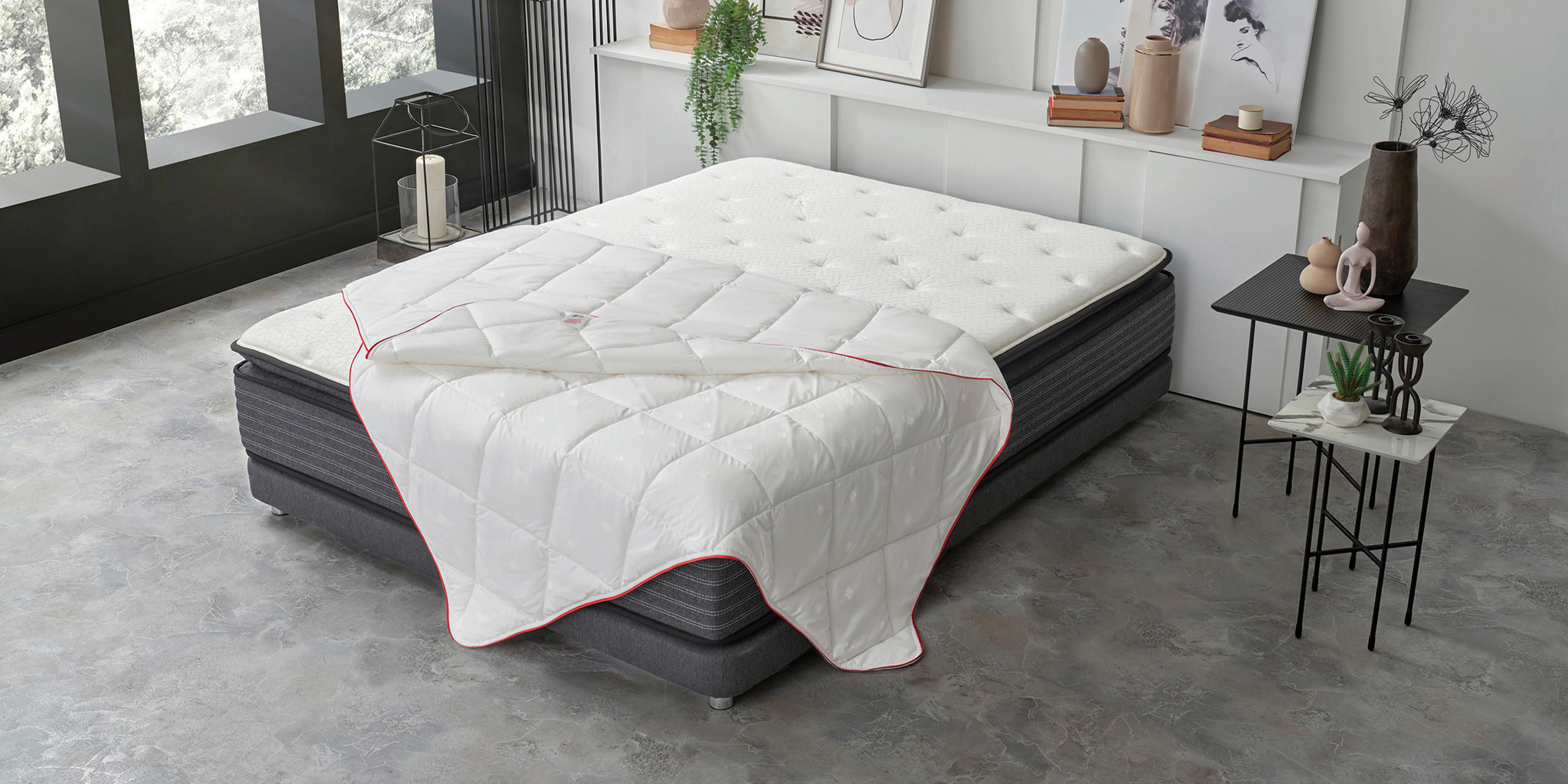 BETTDECKE - Weiß, Basics, Textil (155/220/4cm) - Yatas