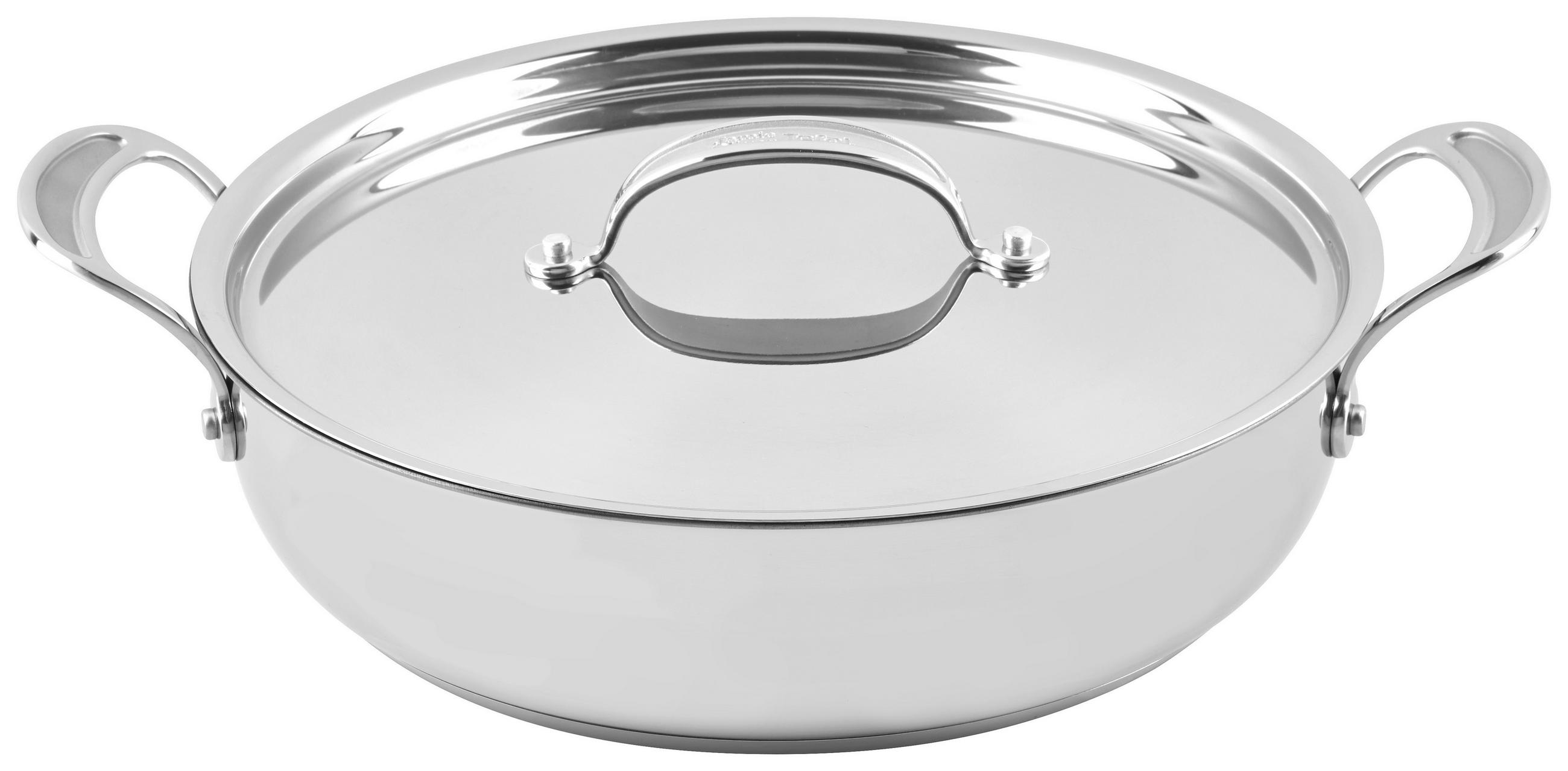 SERVIERPFANNE Jamie Oliver 30 cm  - Silberfarben/Schwarz, Design, Metall (30cm) - Tefal