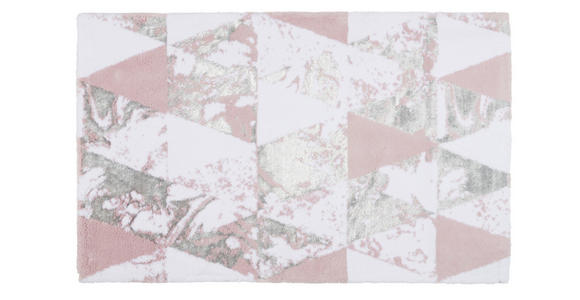 BADEMATTE 60/100 cm Weiß, Flieder - Flieder/Weiß, Design, Textil (60/100cm) - Ambiente
