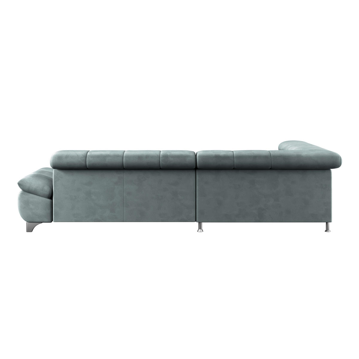 ECKSOFA Mintgrün Chenille  - Chromfarben/Mintgrün, KONVENTIONELL, Textil/Metall (234/312cm) - Livetastic