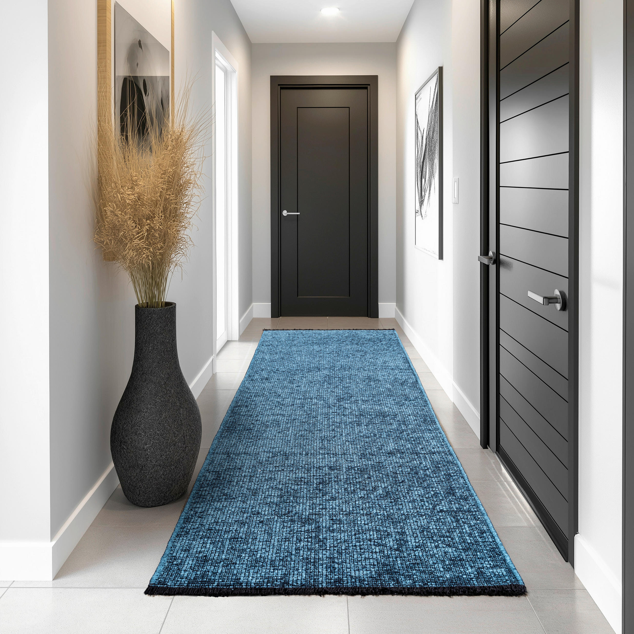 LÄUFER 80/250 cm Space Blau  - Blau, KONVENTIONELL, Textil (80/250cm) - Novel