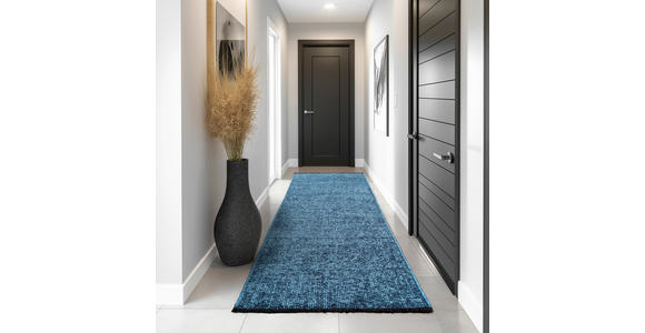 FLACHWEBETEPPICH 80/150 cm Space Blau  - Blau, KONVENTIONELL, Textil (80/150cm) - Novel