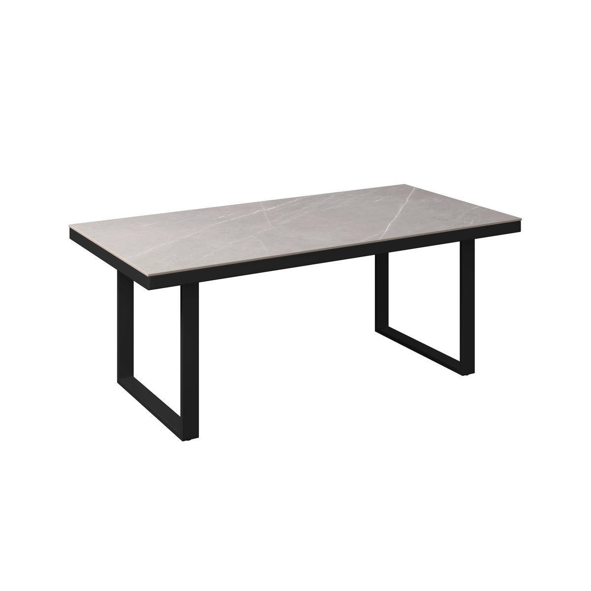 LOUNGEGARNITUR 4-teilig   210/80/86 cm Aluminium  - Anthrazit/Grau, LIFESTYLE, Stein/Textil (210/80/86cm) - Ambia Garden