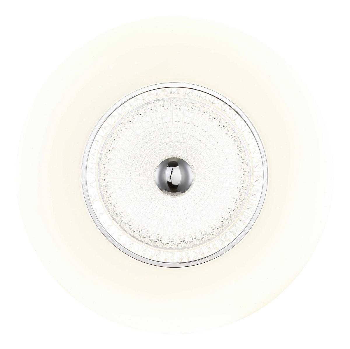 LED-DECKENLEUCHTE 48,5/11 cm   - Klar/Chromfarben, Design, Kunststoff/Metall (48,5/11cm) - Globo