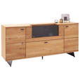 SIDEBOARD Wildeiche  190/87/44 cm  - Wildeiche/Anthrazit, Natur, Glas/Holz (190/87/44cm) - Linea Natura