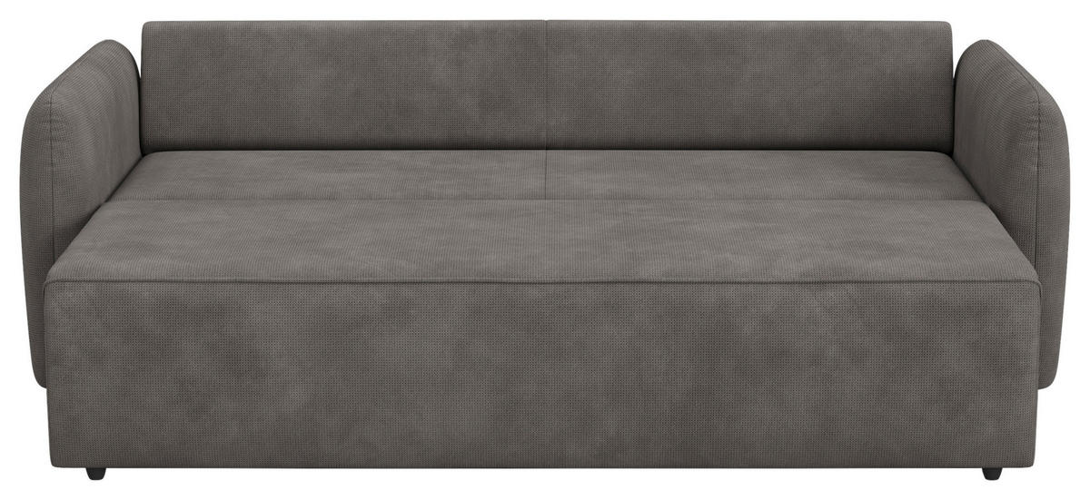 SCHLAFSOFA Chenille Grau  - Schwarz/Grau, Trend, Kunststoff/Textil (222/89/102cm) - MID.YOU