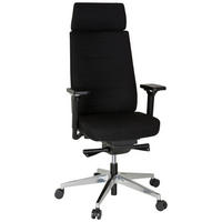 SNURRSTOL  i flatväv svart  - aluminiumfärg/svart, Modern, metall/textil (71/137/62cm) - MID.YOU