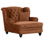 XXL-SESSEL - Rostfarben/Schwarz, Design, Holz/Textil (127/106/149cm) - Landscape