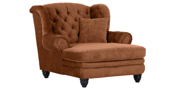 XXL-SESSEL - Rostfarben/Schwarz, Design, Holz/Textil (127/106/149cm) - Landscape