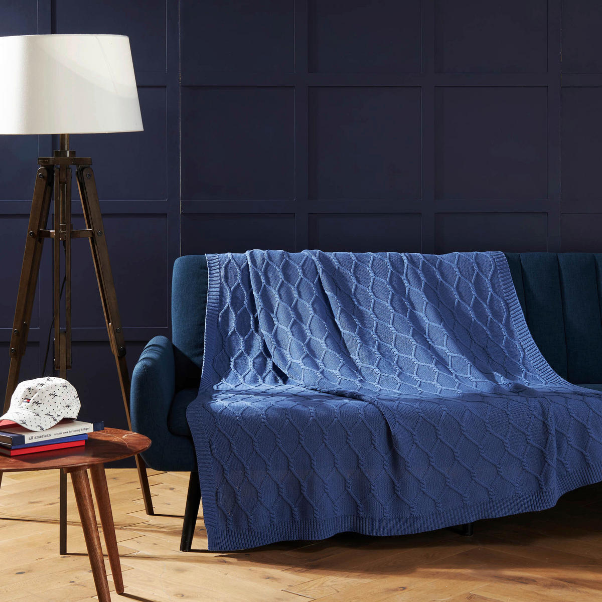 PLED   130/170 cm       modra  - modra, Konvencionalno, tekstil (130/170cm) - Tommy Hilfiger