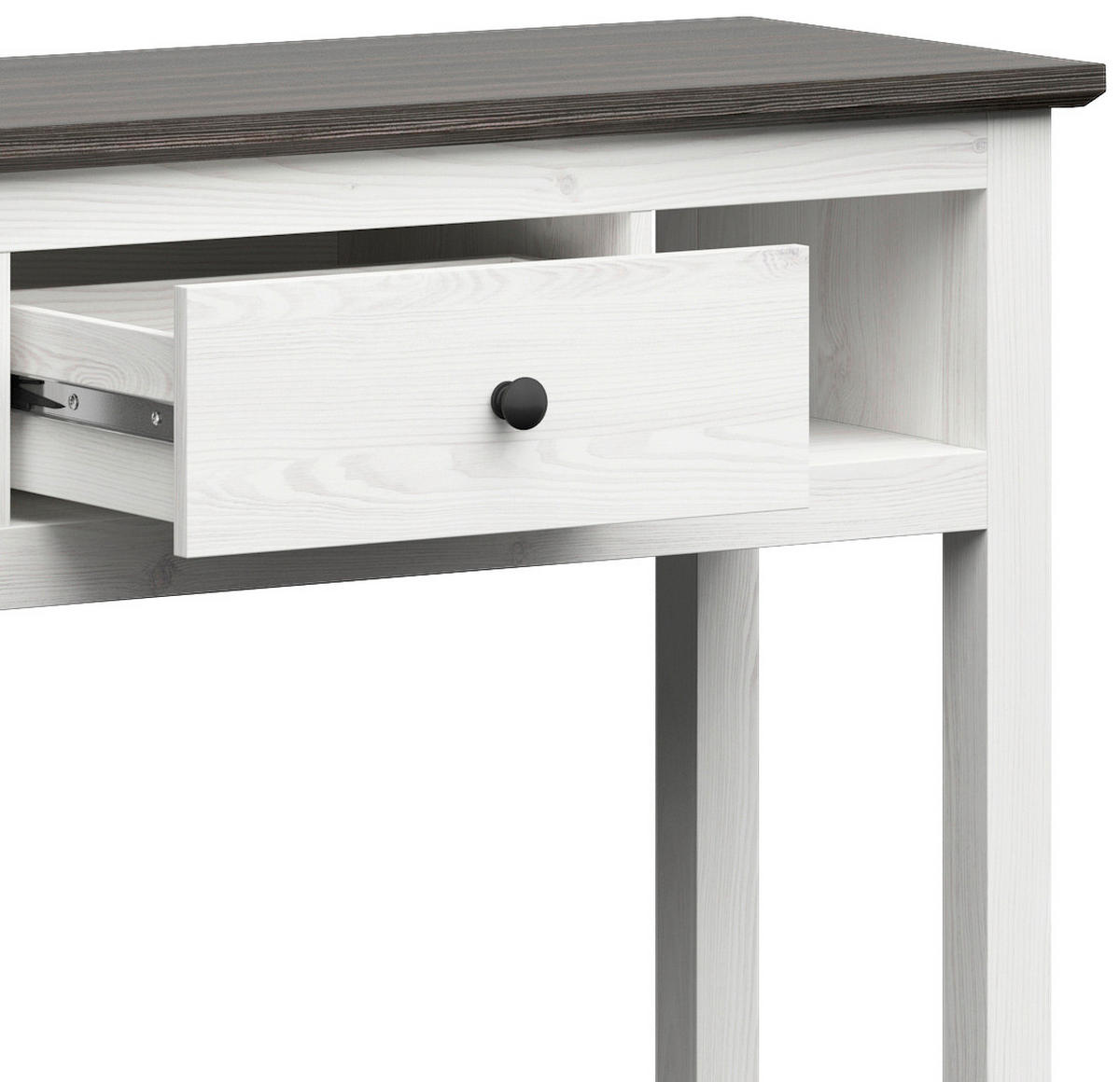 KONSOLENTISCH Kieferfarben, Lärchefarben  - Lärchefarben/Graphitfarben, KONVENTIONELL, Holzwerkstoff/Kunststoff (114/86/41cm) - MID.YOU