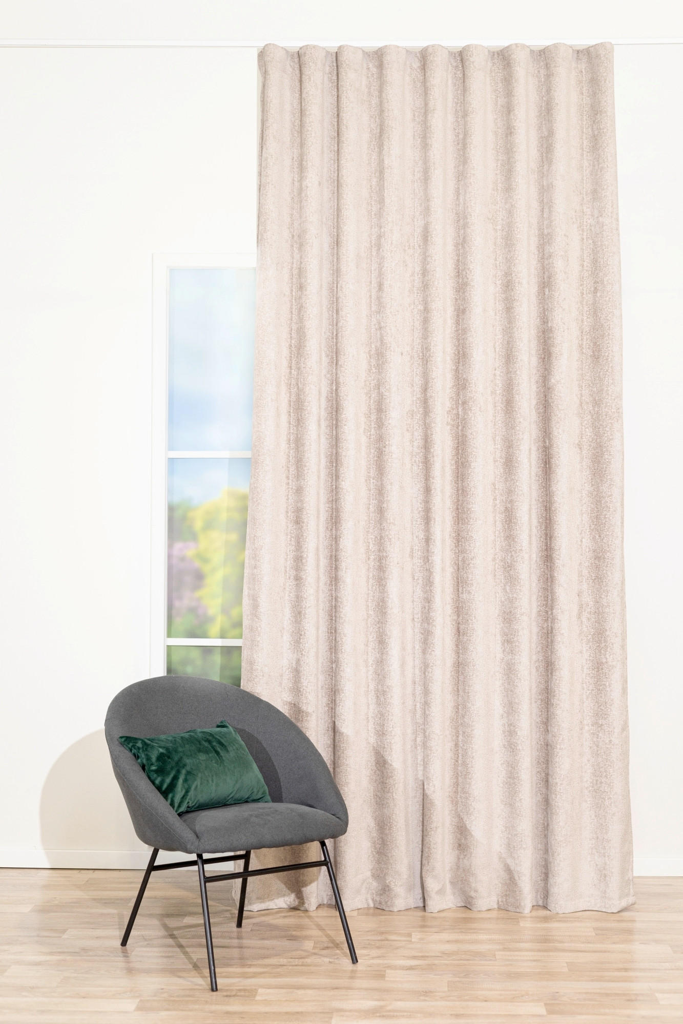 Draperie Confecționată black-out (nu permite trecerea luminii)  - sidefiu, Basics, textil (24/31/4cm)