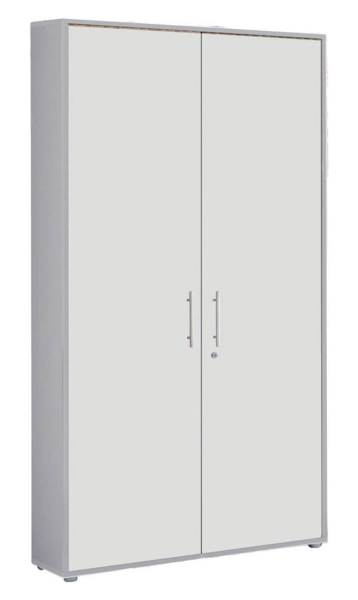 AKTENSCHRANK Grau, Weiß  - Weiß/Grau, MODERN, Holzwerkstoff (84,4/185,6/33cm) - MID.YOU