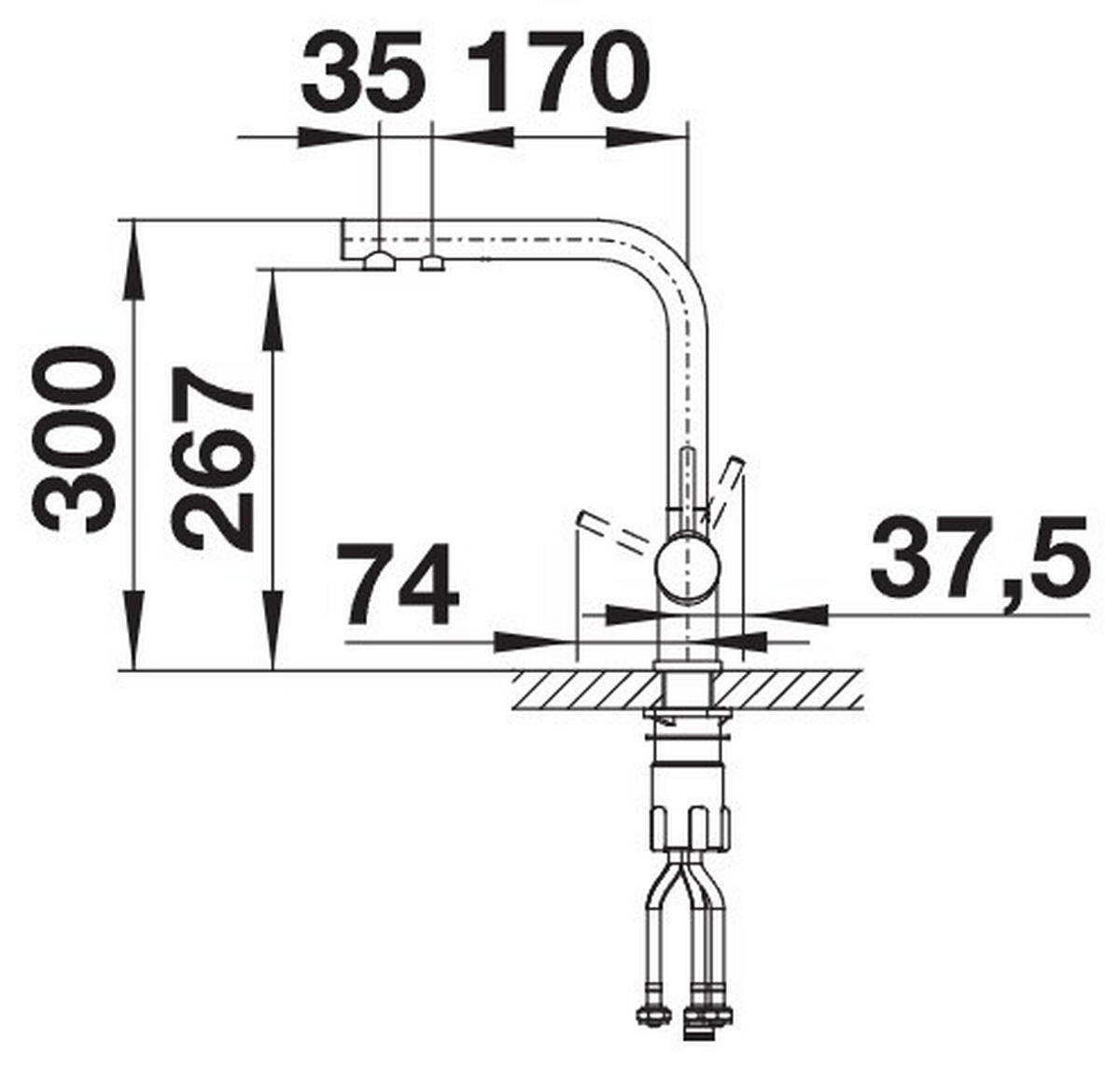 KÜCHENARMATUR 523128  - Chromfarben, Basics, Metall (16/30/25,3cm) - Blanco