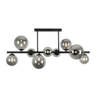 PLAFONJERA  - crna, Konvencionalno, staklo/metal (90/30/43cm) - Dieter Knoll