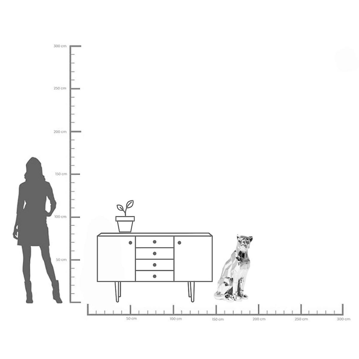 DEKOTIER - Chromfarben, Design, Kunststoff (36/82/45cm) - Kare-Design