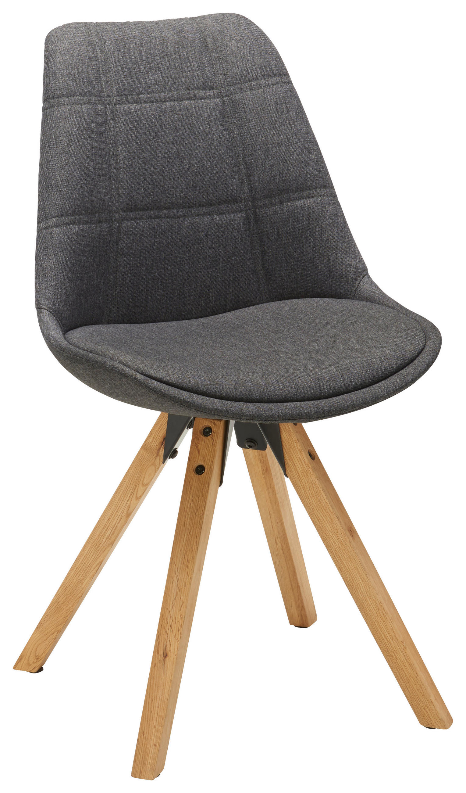 ŽIDLE, barvy dubu, tmavě šedá - barvy dubu/černá, Design, kov/dřevo (49/87,5/56cm) - Carryhome