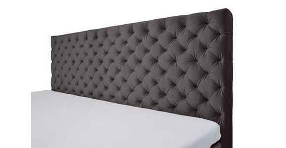 BOXSPRINGBETT 160/200 cm  in Anthrazit  - Anthrazit/Graphitfarben, Design, Textil/Metall (160/200cm) - Xora