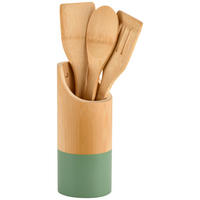 KÜCHENHELFERSET  - Hellbraun/Hellgrün, Basics, Holz (9/9/30cm) - Kesper