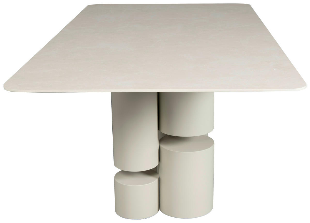 ESSTISCH in Metall, Keramik, Holzwerkstoff 200/100/76 cm  - Beige, Design, Keramik/Holzwerkstoff (200/100/76cm) - Belluti