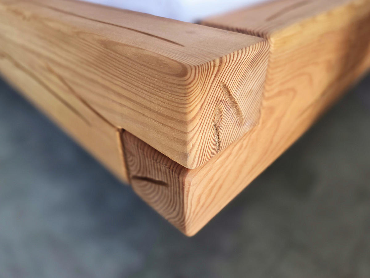 BALKENBETT 180/200 cm,  in Honigeiche,  - Honigeiche, MODERN, Holz (180/200cm) - Livetastic