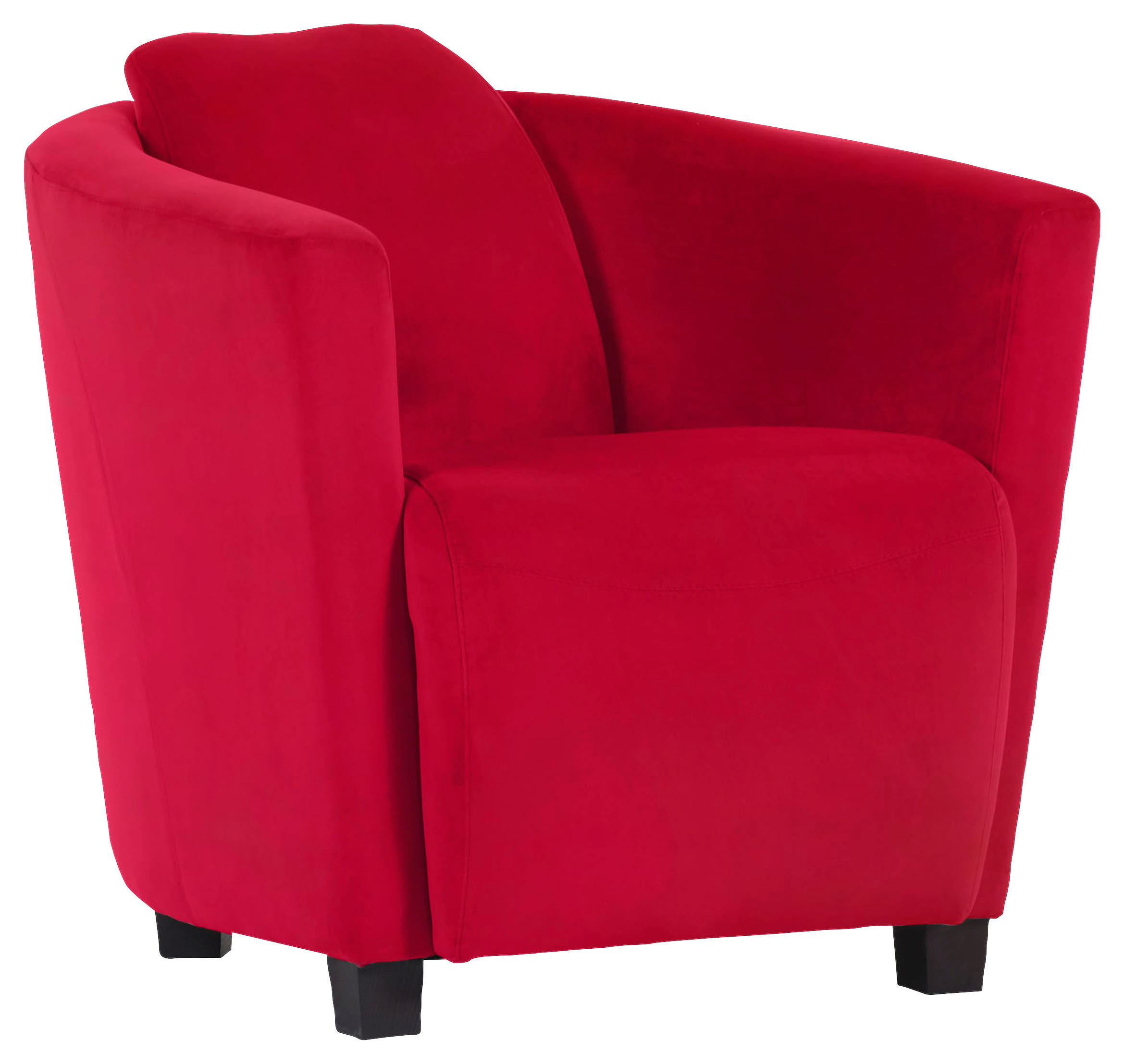 SESSEL Mikrofaser Rot    - Rot/Braun, Design, Holz/Textil (72/72/85cm)