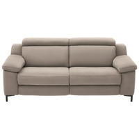 2,5-SITZER in Chenille Greige  - Greige/Schwarz, Design, Textil/Metall (188/84-104/104cm) - Valdera