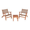 BALKONSET  - Eukalyptusholzfarben/Hellgrau, Basics, Holz/Kunststoff (81/75/61cm) - Gardenson