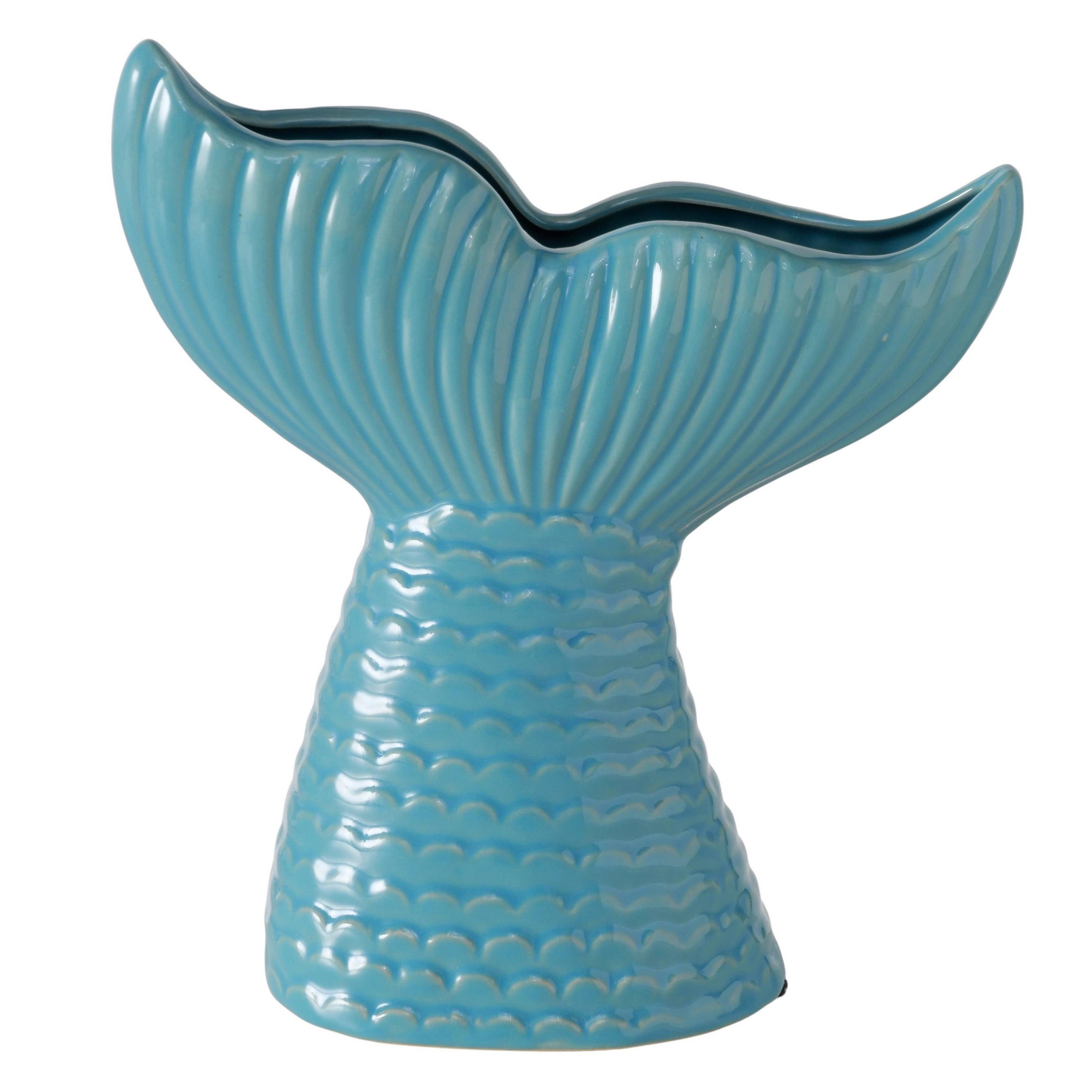 VÁZA  - türkiz, Basics, kerámia (20,5/8,5/22,5cm)