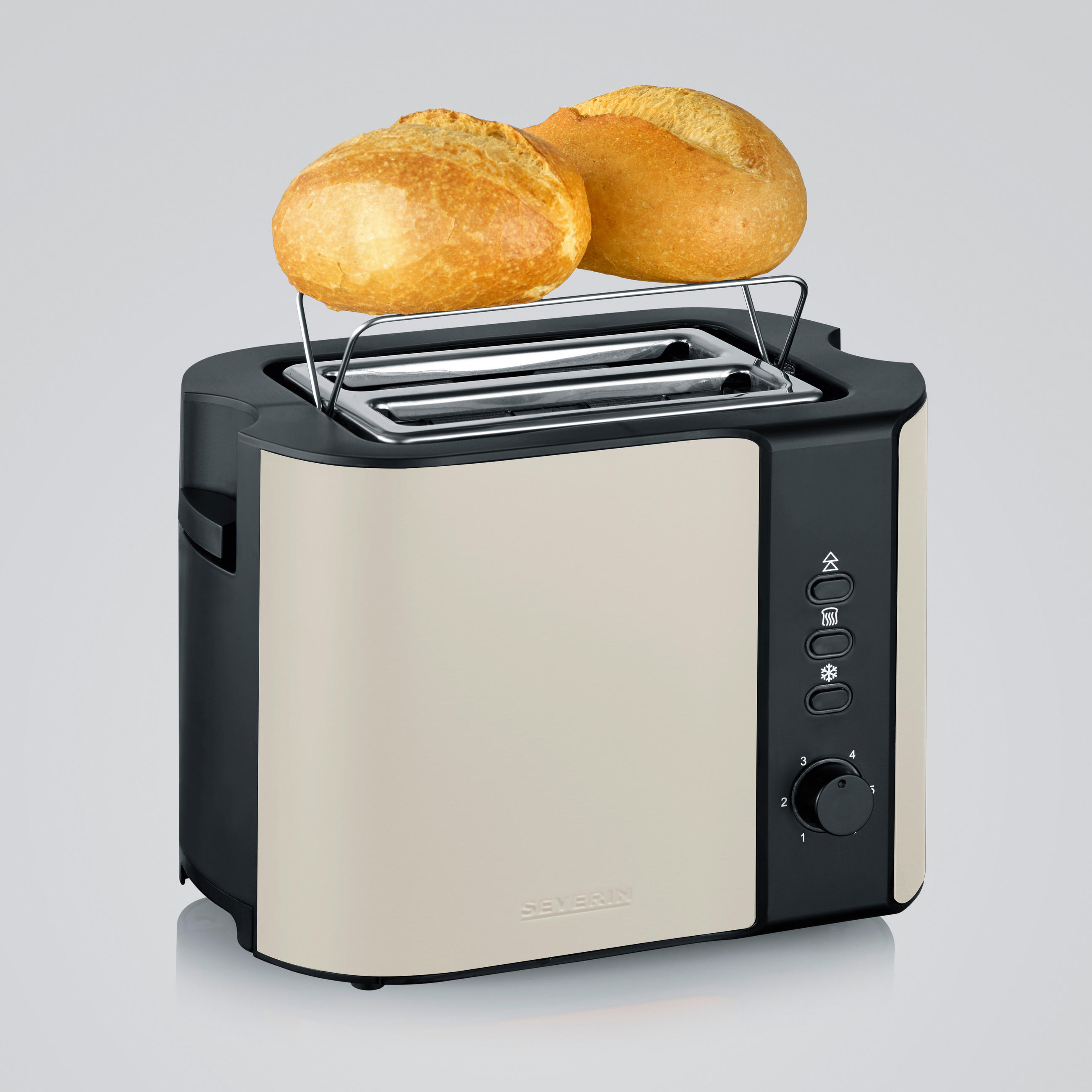 TOASTER  - Beige, MODERN, Metall (26,5/19,5/18cm) - Severin