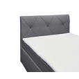 BOXSPRINGBETT 120/200 cm in Anthrazit - Anthrazit/Schwarz, Design, Holzwerkstoff/Kunststoff (120/200cm) - Xora