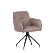 STOL, kovina, tekstil svetlo rjava - svetlo rjava, Moderno, kovina/tekstil (47,50/85/61,50cm) - Hom`in