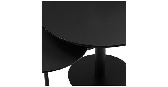 COUCHTISCH in Metall, Glas 87,5/65/45 cm  - Schwarz, Design, Glas/Metall (87,5/65/45cm) - Carryhome