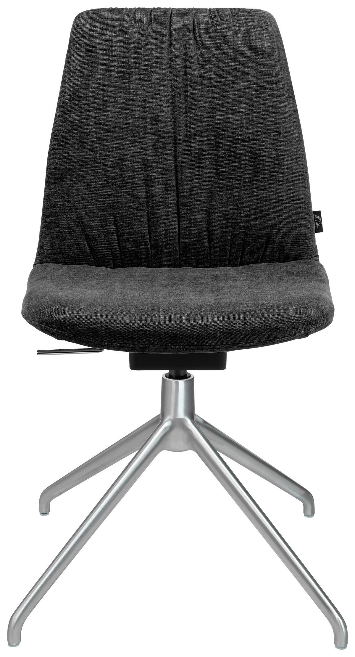 STUHL Velours Graphitfarben, Alufarben  - Graphitfarben/Alufarben, Design, Textil/Metall (46/81,5-84,5/55cm) - Johann Jakob