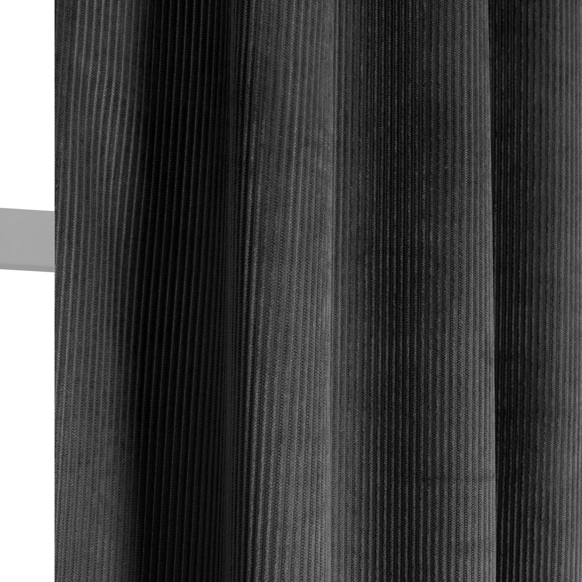 FERTIGVORHANG blickdicht  - Anthrazit, Basics, Textil (140/240cm)