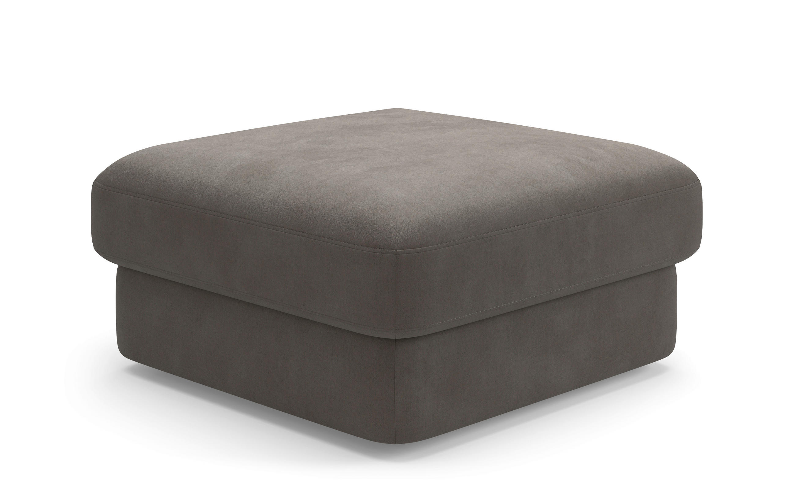 HOCKERTextil Graphitfarben  - Schwarz/Graphitfarben, Modern, Kunststoff/Textil (97/46/97cm) - Sit & More