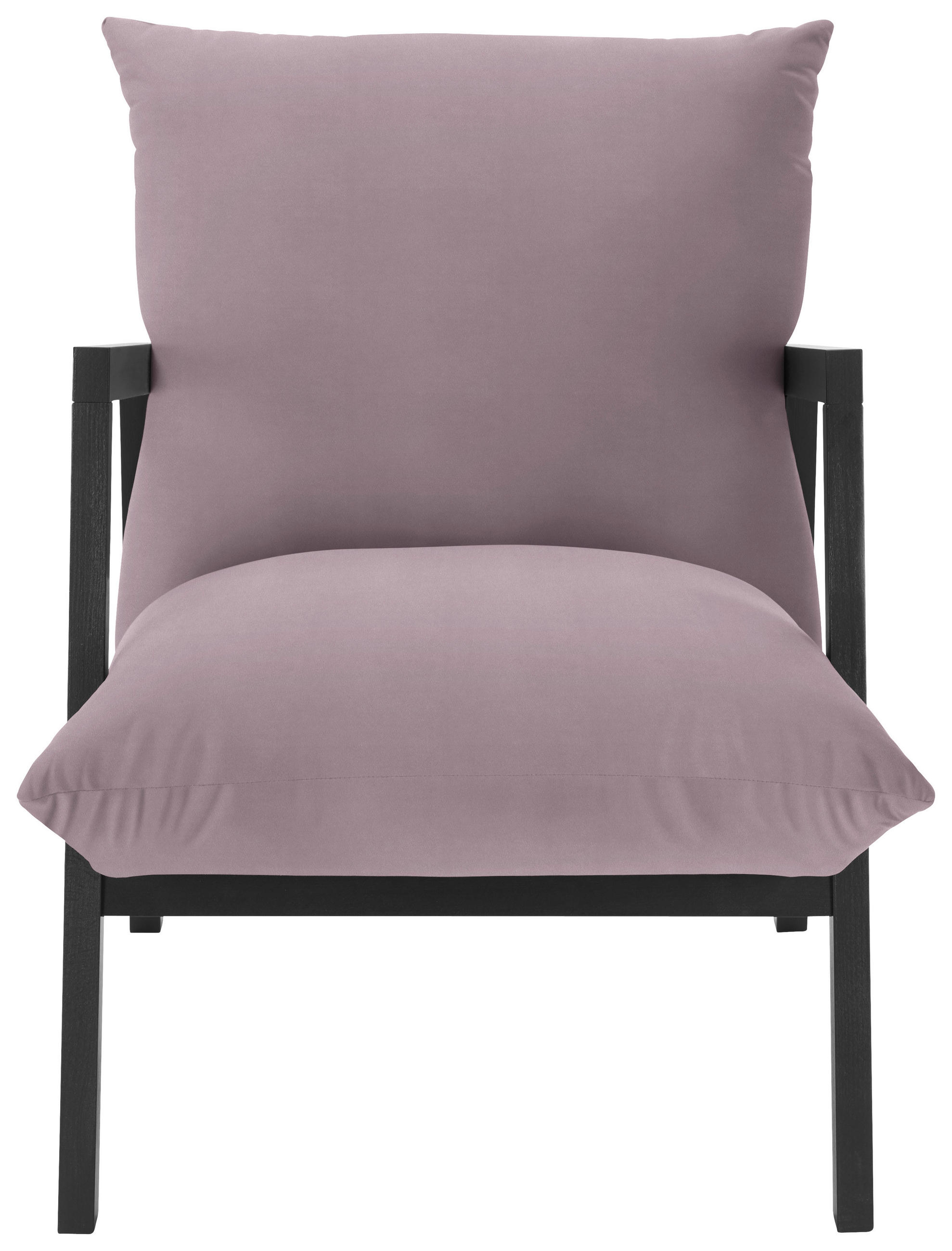 SESSEL in Mikrofaser Flieder  - Wengefarben/Flieder, Design, Holz/Textil (63/76/80cm) - Carryhome