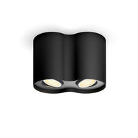 LED-STRAHLER Pillar 19,3/12/10,3 cm   - Schwarz, Basics, Metall (19,3/12/10,3cm) - Philips HUE