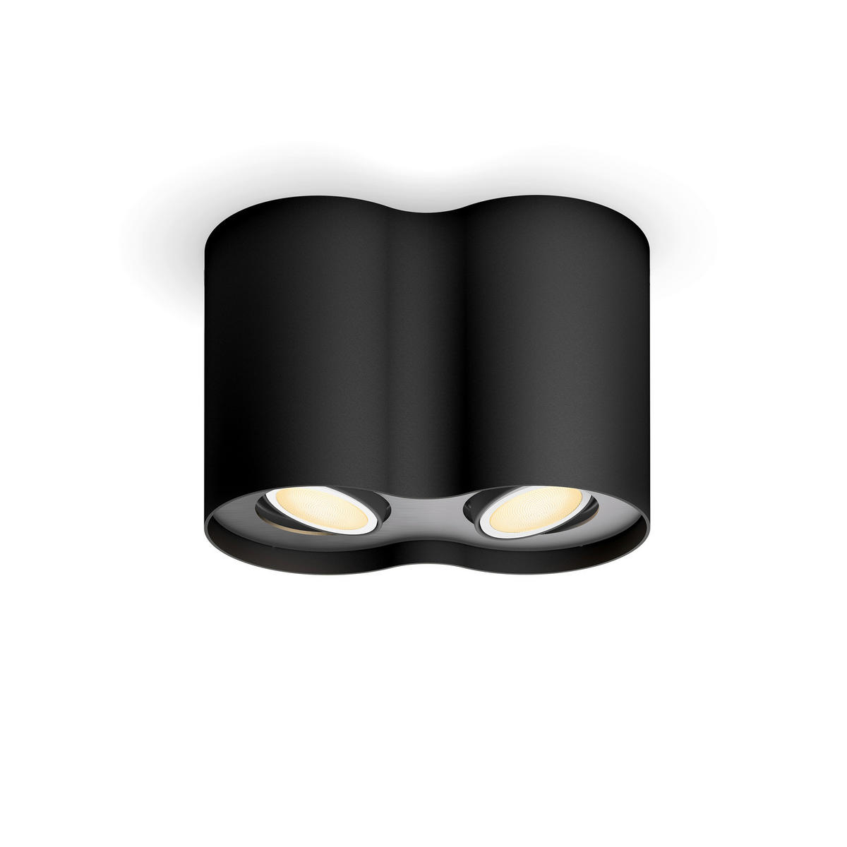 LED-STRAHLER Pillar 19,3/12/10,3 cm   - Schwarz, Basics, Metall (19,3/12/10,3cm) - Philips HUE