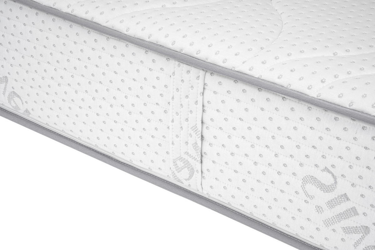 KOMFORTSCHAUMMATRATZE 180/200 cm Höhe ca. 24 cm 7 -Zonen - Weiß, Textil (180/200cm) - Boxxx