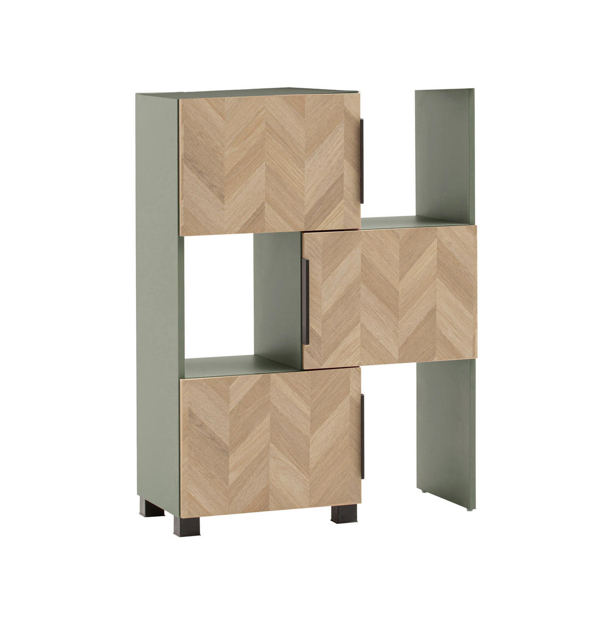 BADEZIMMERREGAL 78-111/101,6/34,7 cm  - Eichefarben/Schwarz, Natur, Holzwerkstoff/Kunststoff (78-111/101,6/34,7cm)